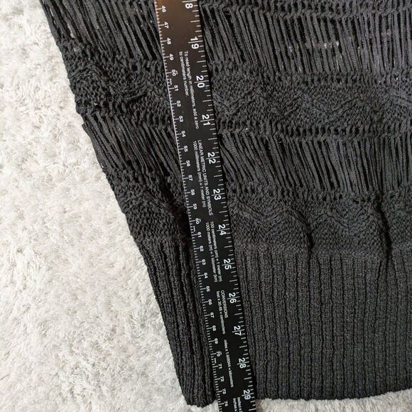 Black Sheer Lace Women's Top Large Rock Punk Witchy Whimsigoth - Picture 5 of 8